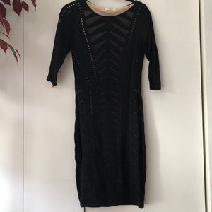 Longer black cut out dress